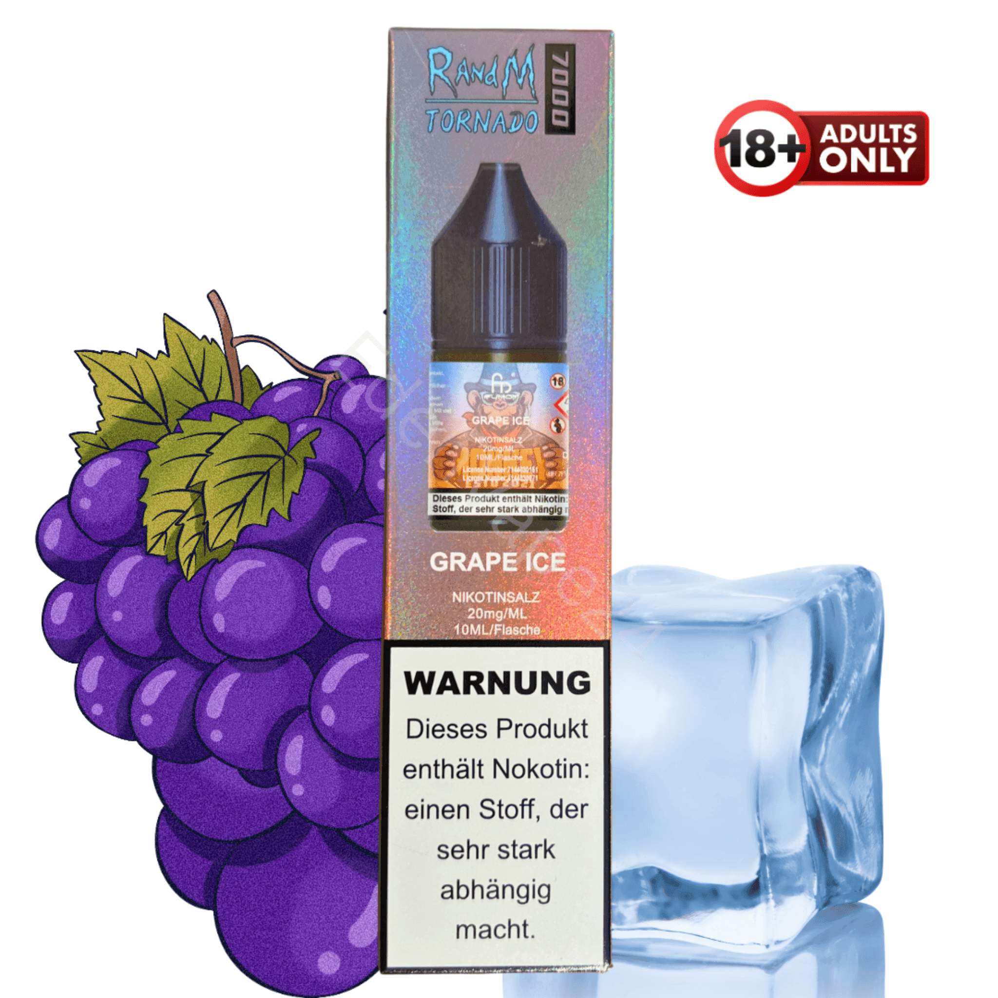 RandM Tornado 7000 Liquid - Grape Ice - EdenVape24